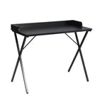 Bureau de jeu FurnitureR 40, bureau d'ordinateur moderne avec cadre métallique robuste en forme de X, bureau de travail pour la maison, table d'écriture, poste de travail pour le jeu et l'étude, noir