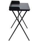 Bureau de jeu FurnitureR 40, bureau d'ordinateur moderne avec cadre métallique robuste en forme de X, bureau de travail pour la maison, table d'écriture, poste de travail pour le jeu et l'étude, noir