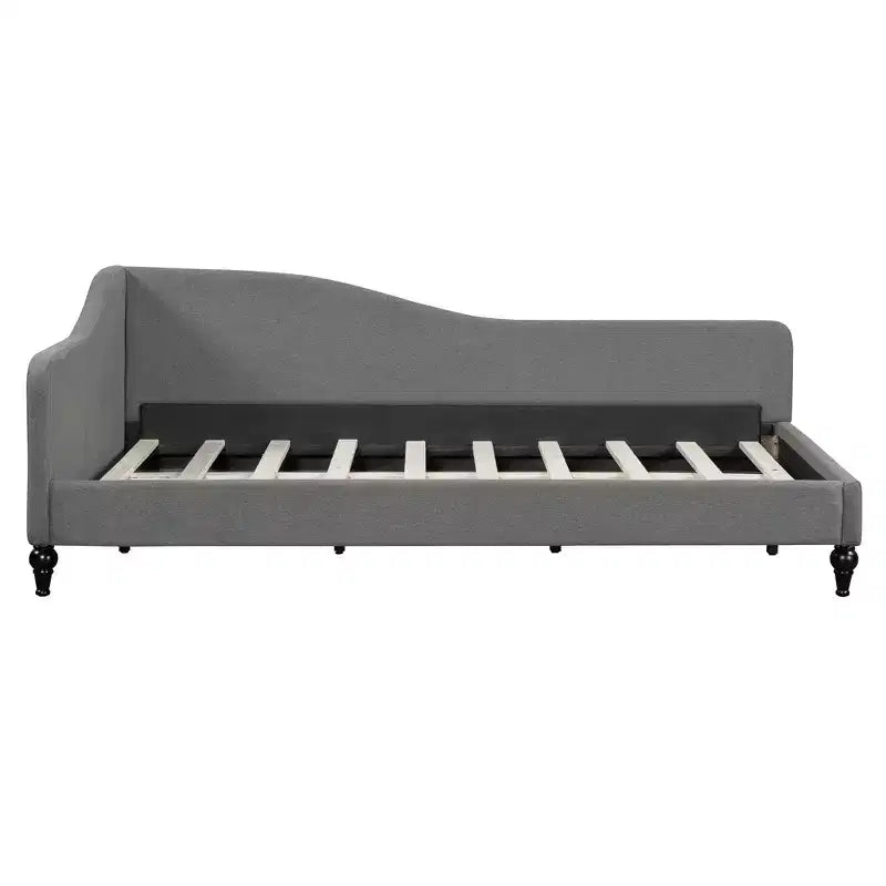 GDFStudio Gene L-Shaped Linen Daybed with Solid Wood Legs
