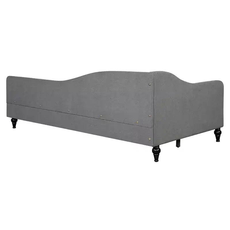 GDFStudio Gene L-Shaped Linen Daybed with Solid Wood Legs