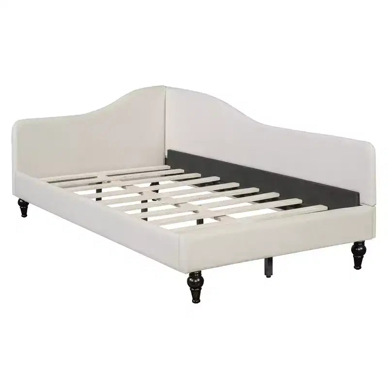 GDFStudio Gene L-Shaped Linen Daybed with Solid Wood Legs