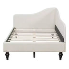 GDFStudio Gene L-Shaped Linen Daybed with Solid Wood Legs