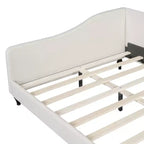 GDFStudio Gene L-Shaped Linen Daybed with Solid Wood Legs