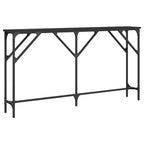 Clihome Entryway Console Table with Adjustable Feet, Industrial Design for Modern Living Room & Hallway-Black