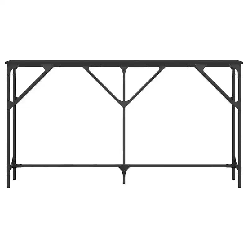 Clihome Entryway Console Table with Adjustable Feet, Industrial Design for Modern Living Room & Hallway-Black