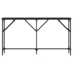 Clihome Entryway Console Table with Adjustable Feet, Industrial Design for Modern Living Room & Hallway-Black