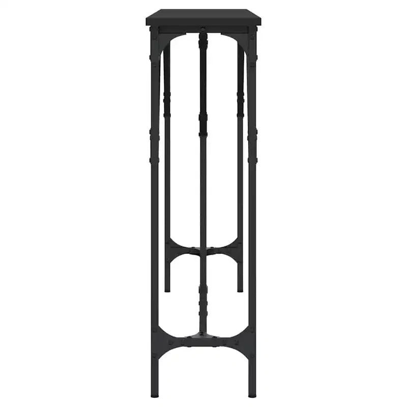 Clihome Entryway Console Table with Adjustable Feet, Industrial Design for Modern Living Room & Hallway-Black
