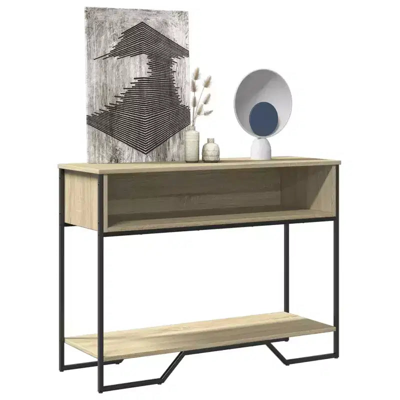 Clihome Modern Warm Spacious Sonoma Console Table for Entryway, Sturdy Capacity Hallway Table