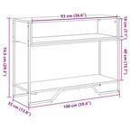 Clihome Modern Warm Spacious Sonoma Console Table for Entryway, Sturdy Capacity Hallway Table