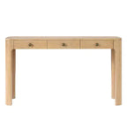 Console et table d'entrée rustiques Whisen, table basse robuste avec 3 tiroirs dissimulés, pieds épais