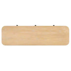 Console et table d'entrée rustiques Whisen, table basse robuste avec 3 tiroirs dissimulés, pieds épais