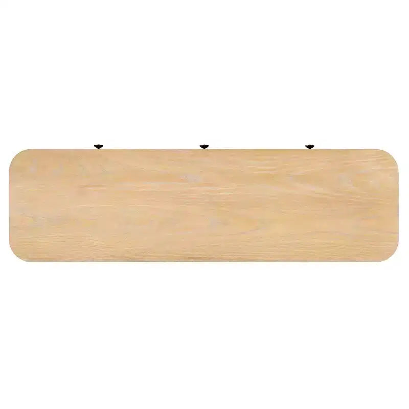 Console et table d'entrée rustiques Whisen, table basse robuste avec 3 tiroirs dissimulés, pieds épais