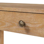 Console et table d'entrée rustiques Whisen, table basse robuste avec 3 tiroirs dissimulés, pieds épais