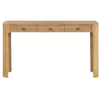 Console et table d'entrée rustiques Whisen, table basse robuste avec 3 tiroirs dissimulés, pieds épais