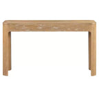 Console et table d'entrée rustiques Whisen, table basse robuste avec 3 tiroirs dissimulés, pieds épais