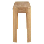 Console et table d'entrée rustiques Whisen, table basse robuste avec 3 tiroirs dissimulés, pieds épais