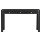 Console et table d'entrée rustiques Whisen, table basse robuste avec 3 tiroirs dissimulés, pieds épais