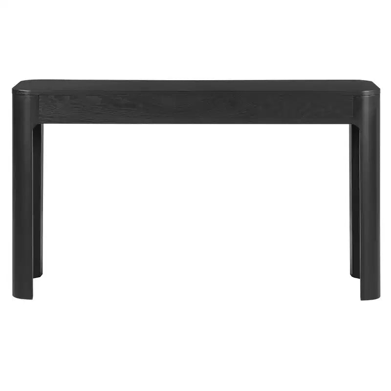 Console et table d'entrée rustiques Whisen, table basse robuste avec 3 tiroirs dissimulés, pieds épais