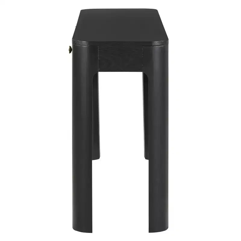 Console et table d'entrée rustiques Whisen, table basse robuste avec 3 tiroirs dissimulés, pieds épais
