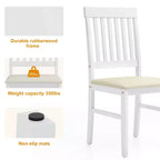 Heynemo Chaises de Salle à Manger en Bois, Lot de 2, Chaises Modernes avec Pieds en Bois Massif, Capacité de 159 kg, Siège d'Appoint en Similicuir pour Cuisine