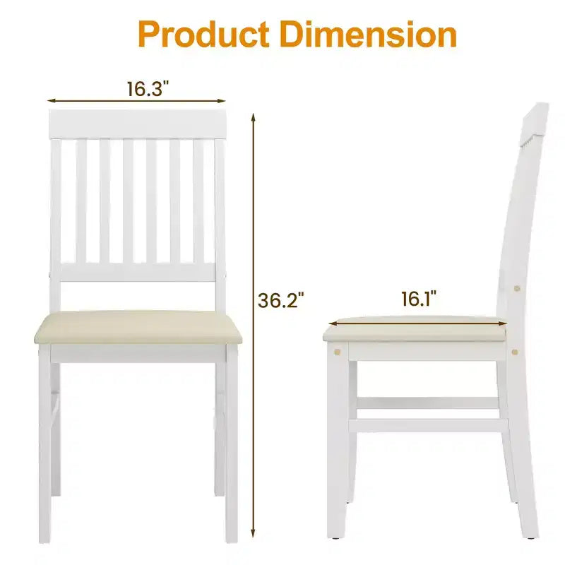 Heynemo Chaises de Salle à Manger en Bois, Lot de 2, Chaises Modernes avec Pieds en Bois Massif, Capacité de 159 kg, Siège d'Appoint en Similicuir pour Cuisine