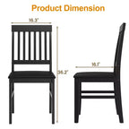 Heynemo Chaises de Salle à Manger en Bois, Lot de 2, Chaises Modernes avec Pieds en Bois Massif, Capacité de 159 kg, Siège d'Appoint en Similicuir pour Cuisine