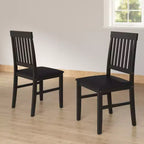 Heynemo Wooden Dining Chairs Set of 2, Modern Dining Chairs with Solid Wood Legs, 350LBS Capacity, Faux Leather Accent Side Seat for Kitchen