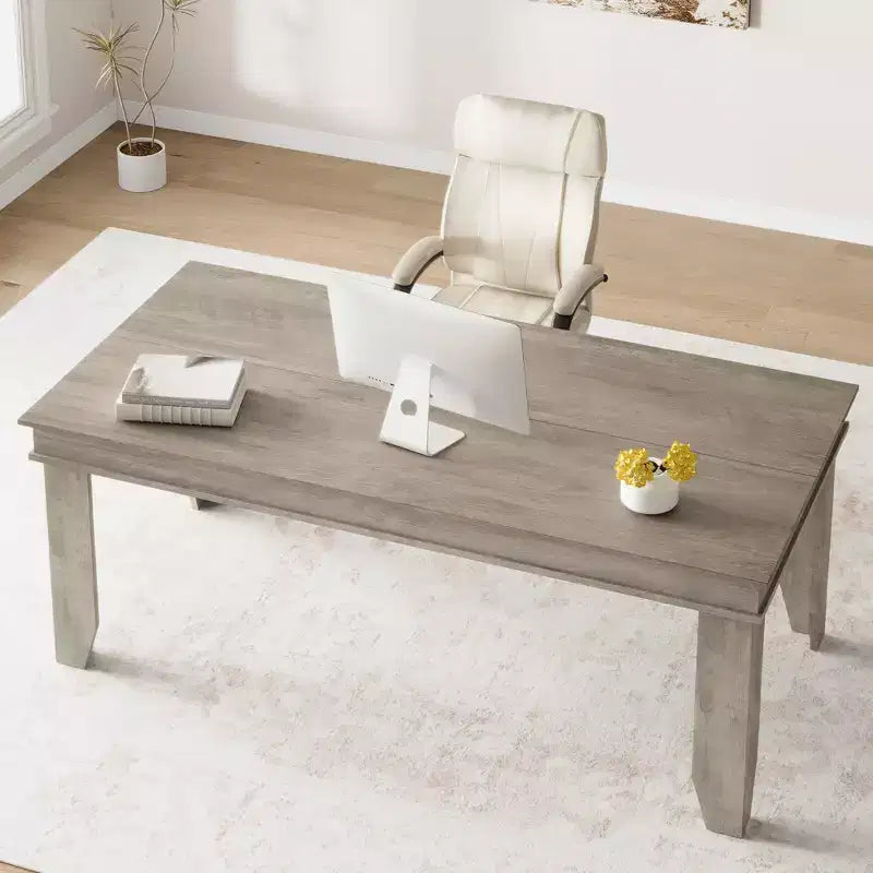 Large dining table, seating 6-8 people, 70.87-inch farmhouse style, suitable for living rooms, dining rooms, and apartments.