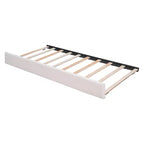 Full/Queen Upholstered Platform Bed with Trundle, Modern Teddy Fleece Bed Frame with LED Light