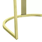 Royal Hampton 22 Inch Side Dining Chair, Gold Base, Padded Black Velvet