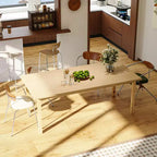 Famapy Wood Multipurpose Table - Spacious Dining Table Wood Table Desk,Spacious Workspace & Sturdy for Home Office & Living Room