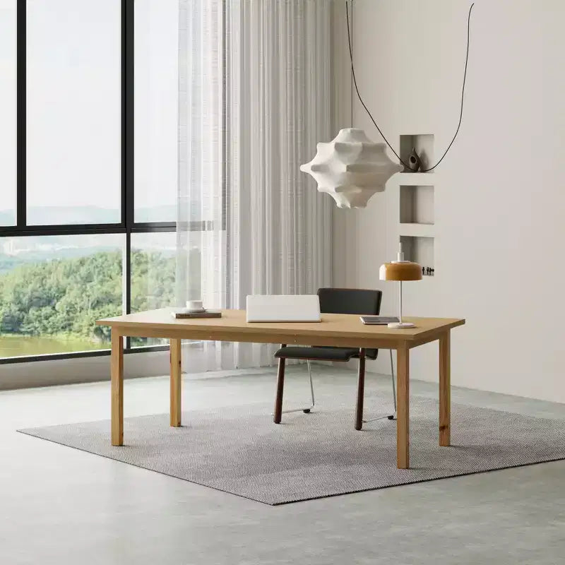Famapy Wood Multipurpose Table - Spacious Dining Table Wood Table Desk,Spacious Workspace & Sturdy for Home Office & Living Room