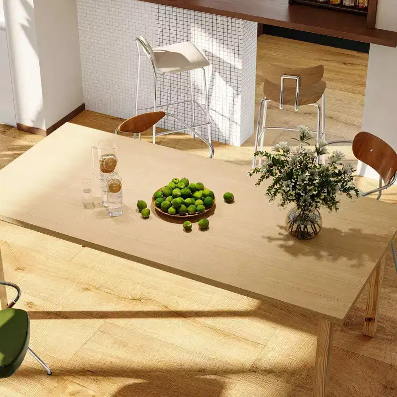 Famapy Wood Multipurpose Table - Spacious Dining Table Wood Table Desk,Spacious Workspace & Sturdy for Home Office & Living Room