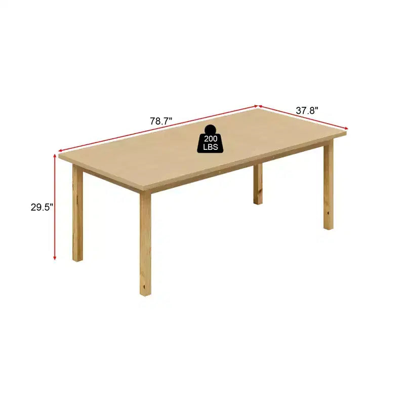Famapy Wood Multipurpose Table - Spacious Dining Table Wood Table Desk,Spacious Workspace & Sturdy for Home Office & Living Room