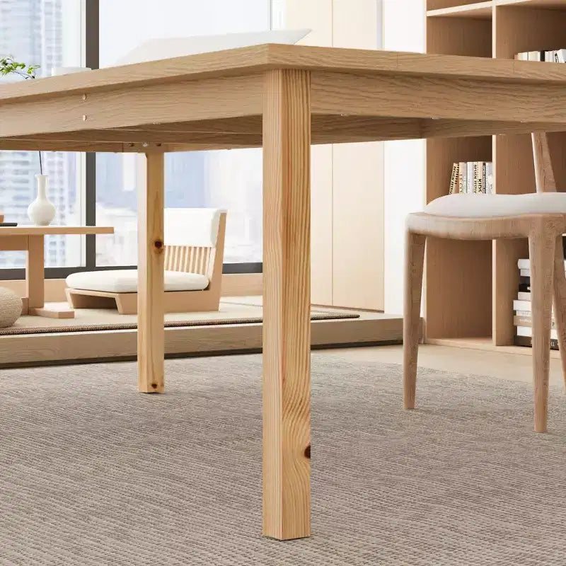 Famapy Wood Multipurpose Table - Spacious Dining Table Wood Table Desk,Spacious Workspace & Sturdy for Home Office & Living Room
