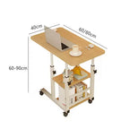 Table d'appoint en C réglable en hauteur avec station de recharge, table d'appoint mobile en forme de C pour ordinateur portable, bureau de canapé avec roulettes, table d'appoint de canapé avec tiroir de rangement
