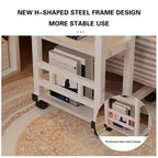 Table d'appoint en C réglable en hauteur avec station de recharge, table d'appoint mobile en forme de C pour ordinateur portable, bureau de canapé avec roulettes, table d'appoint de canapé avec tiroir de rangement