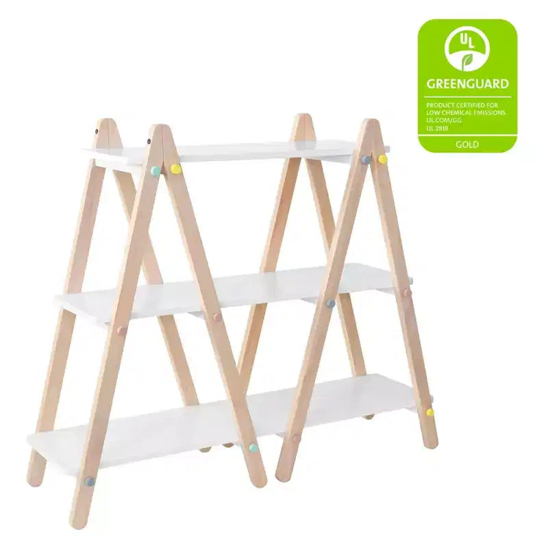 Babyletto Dottie Bookcase - White and Washed Natural