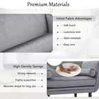 Christopher Knight Home Baird Velvet Bench with Nailhead Trim and Curved Arms, 2 Pillows and Wood Legs