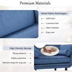 Christopher Knight Home Baird Velvet Bench with Nailhead Trim and Curved Arms, 2 Pillows and Wood Legs