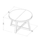 Table de salle à manger ronde classique (47 po / 1194 mm)