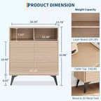 Farmhouse Coffee Bar Cabinet, Kitchen Storage Cabinet with Drawer and Adjustable Shelves