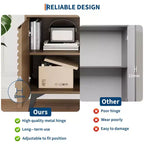 Farmhouse Coffee Bar Cabinet, Kitchen Storage Cabinet with Drawer and Adjustable Shelves