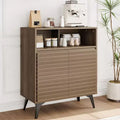 Farmhouse Coffee Bar Cabinet, Kitchen Storage Cabinet with Drawer and Adjustable Shelves