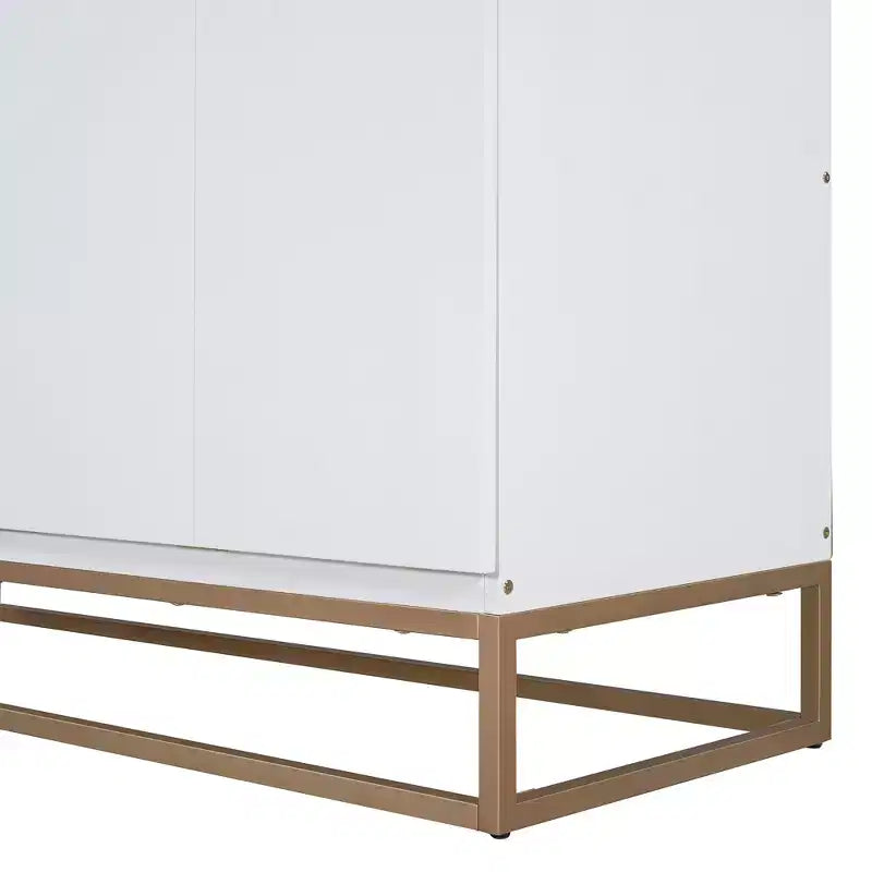 Queen Murphy Bed Wall Bed with Gold Leg, Queen Size Cabinet Bed Folding Wall Bed for Guest Room Office