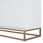 Queen Murphy Bed Wall Bed with Gold Leg, Queen Size Cabinet Bed Folding Wall Bed for Guest Room Office