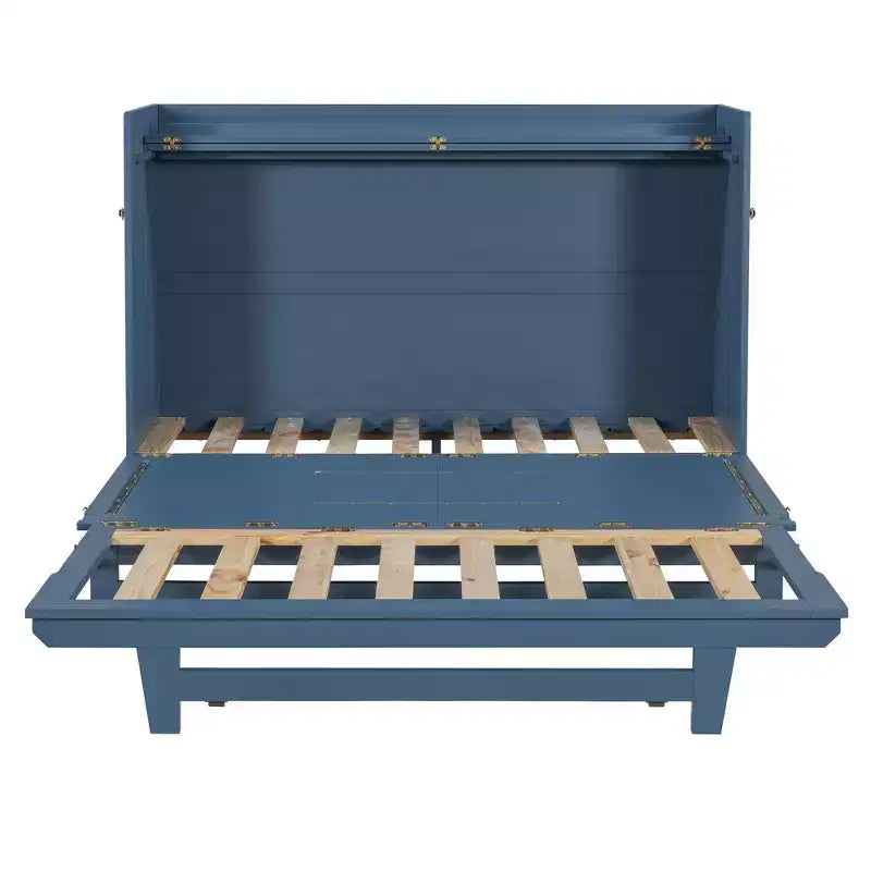 Queen Murphy Bed Wall Bed with Gold Leg, Queen Size Cabinet Bed Folding Wall Bed for Guest Room Office