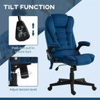 6 Point Executive Office Chair with Heat, Velvet High Back Vibrating Massage Office Chair