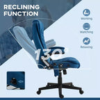 6 Point Executive Office Chair with Heat, Velvet High Back Vibrating Massage Office Chair