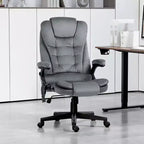 6 Point Executive Office Chair with Heat, Velvet High Back Vibrating Massage Office Chair